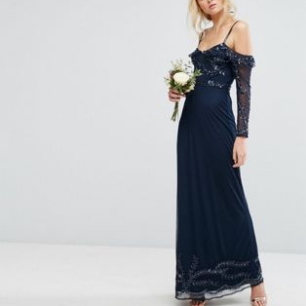 new maya from asos sequin maxi dress 8 m